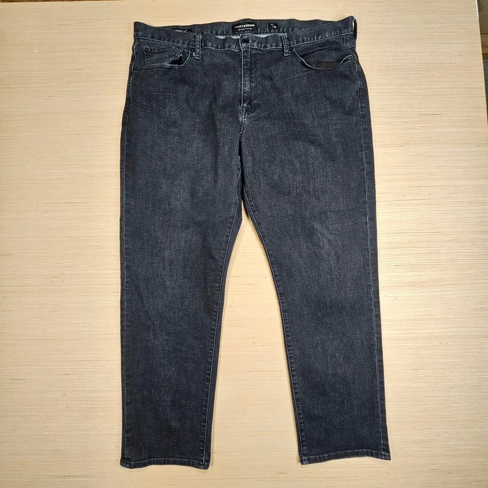 Lucky Brand Jeans Mens 42x30 Black 410 Athletic Slim Denim Pants Casual Comfort
